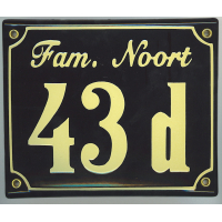 Naambord 16x20 cm horizontaal